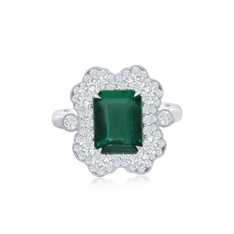 Appraisal: OCTAGON EMERALD RING Size Fancy Shape OCTAGON Setting K W