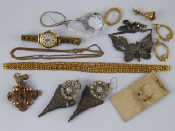 Appraisal: A mixed lot including necklaces earrings a watch etc