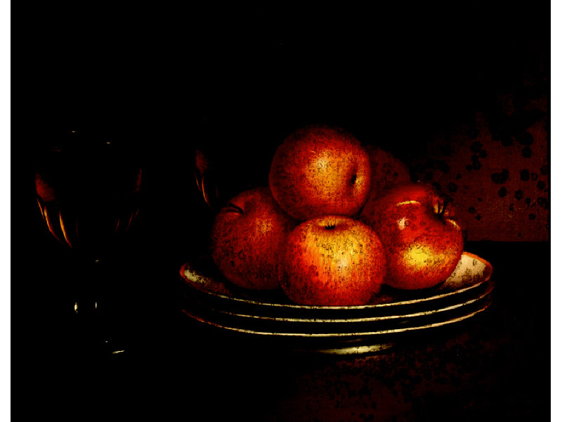 Appraisal: WM MC LEAN TH CENTURY Still life of apples on