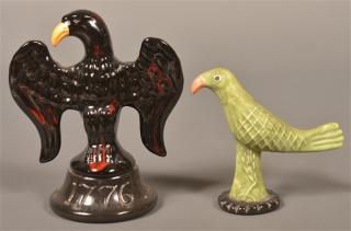 Appraisal: Two James Seagreaves Pottery Bird Figures Two James Seagreaves Glazed