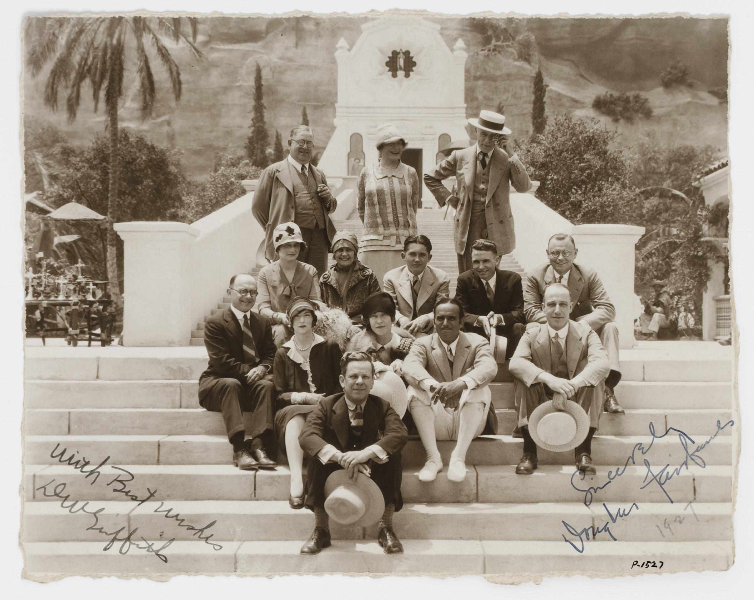 Appraisal: GRIFFITH D W AND DOUGLAS FAIRBANKS Photograph Signed and inscribed