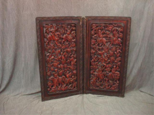 Appraisal: Piece Carved Asian Screen From an East th Street NYC