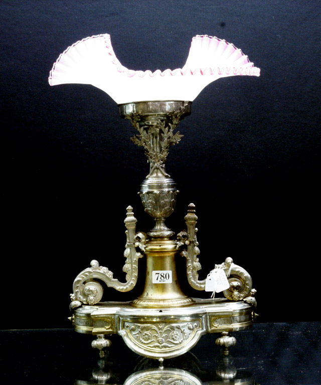 Appraisal: An Austro-Hungarian silver and silver gilt centrepiece in the Neo