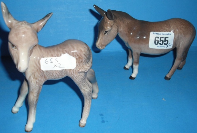 Appraisal: Beswick Donkey B and Donkey Foal