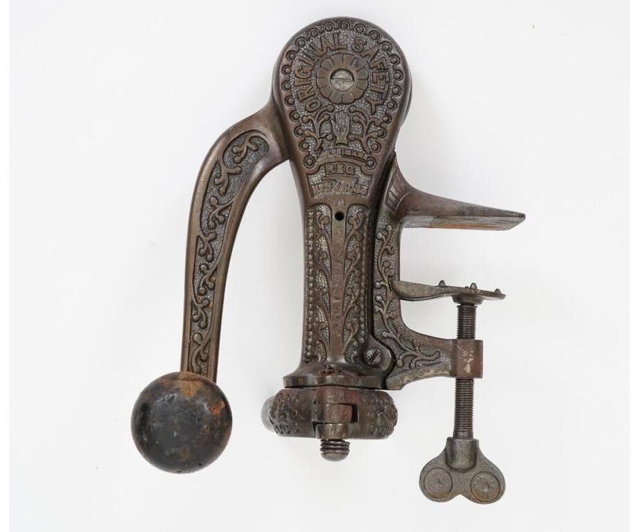 Appraisal: English vintner's countertop wine bottle opener made of iron S