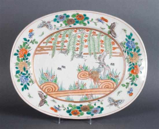 Appraisal: Japanese Famille Verte porcelain platter th century Estimate - No