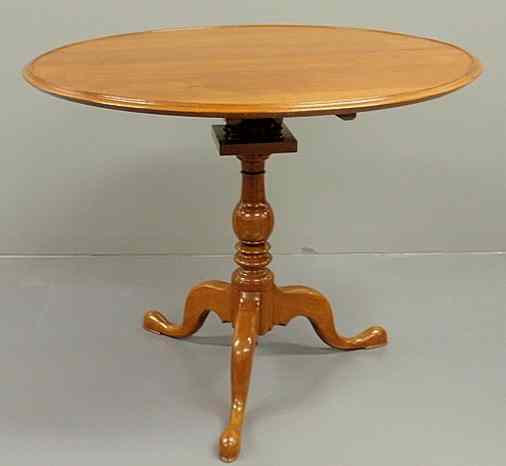 Appraisal: Pennsylvania Queen Anne walnut tea table c with a dish