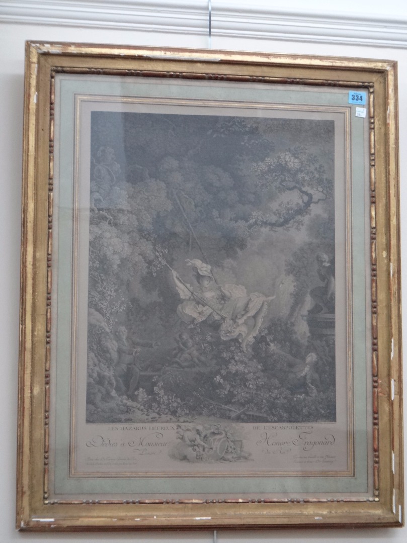 Appraisal: After Jean-Honore Fragonard The Swing La Bonne Mere engravings engraved