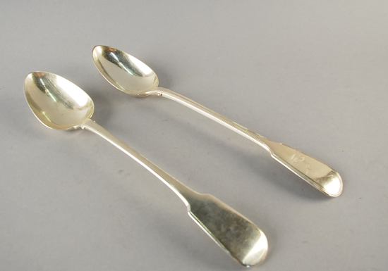 Appraisal: Two English Sterling Stuffing Spoons both with London hallmarks for