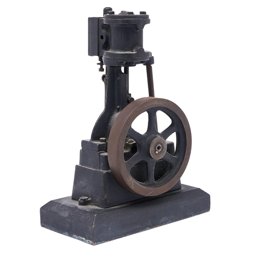 Appraisal: A brass and ferrous metal model stationary steam engine with