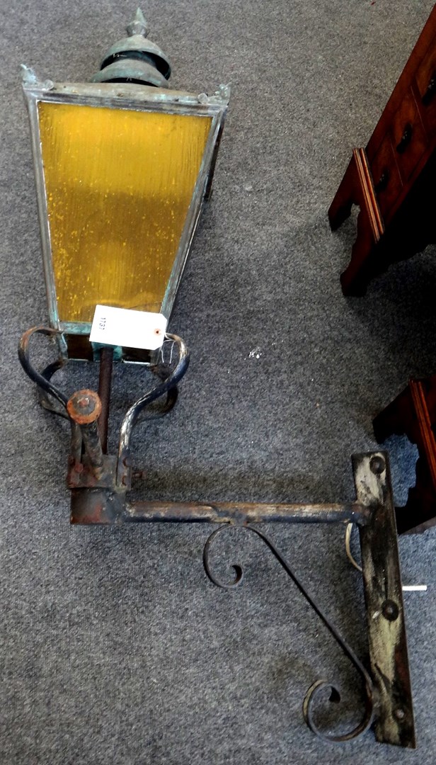 Appraisal: A copper pier lantern early th century with circular stepped