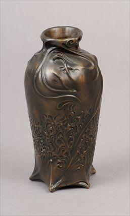 Appraisal: Art Nouveau Bronze Vase in