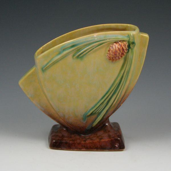 Appraisal: Roseville Wincraft chartreuse pine cone vase Marked Roseville USA -