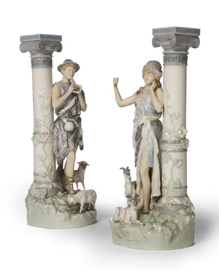 Appraisal: A pair of Royal Dux figures th century modelled as