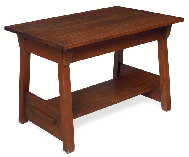 Appraisal: Good Limbert library table rectangular top over a blind drawer