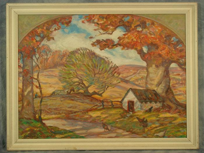 Appraisal: Walter Stewart American th c o c Impressionist Landscape x