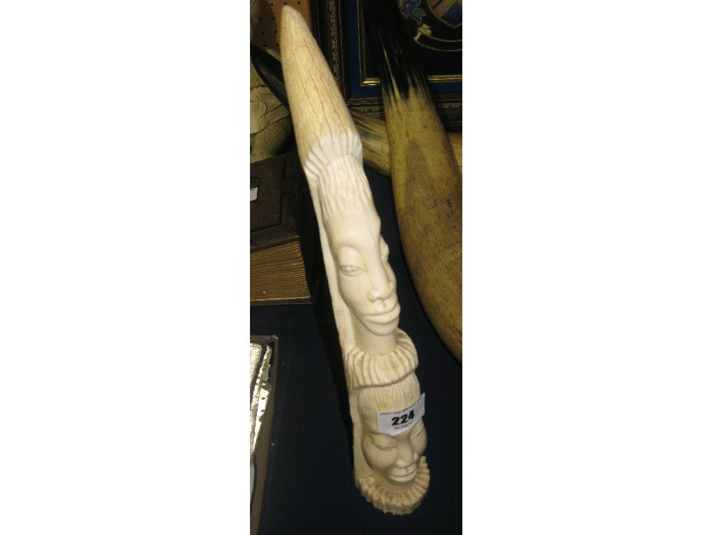 Appraisal: Carved African ivory tusk