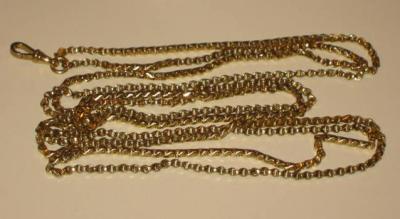 Appraisal: A CT GOLD MUFF CHAIN long g