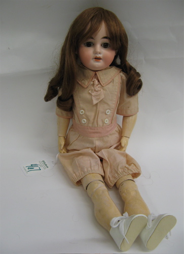 Appraisal: ARMAND MARSELLES BISQUE HEAD GIRL DOLL mold Floradora brown wig