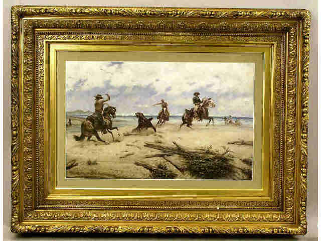 Appraisal: Signed and numbered limited edition print by listed Cowboy artist