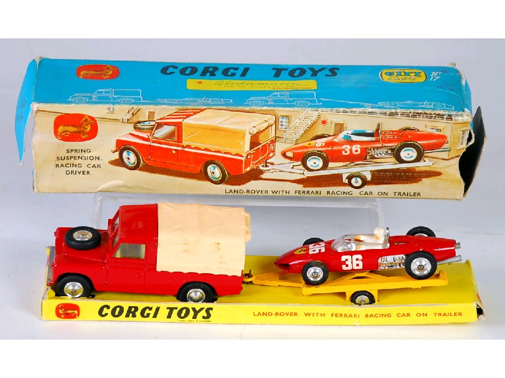 Appraisal: CORGI TOYS BOXED GIFT SET No 'LAND ROVER' WITH FERRARI