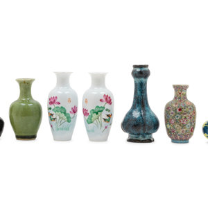 Appraisal: Seven Chinese Porcelain Vases QING DYNASTY - comprising three famille