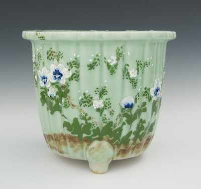 Appraisal: A Japanese Seto Celadon Planter Late Meiji Porcelain planter with