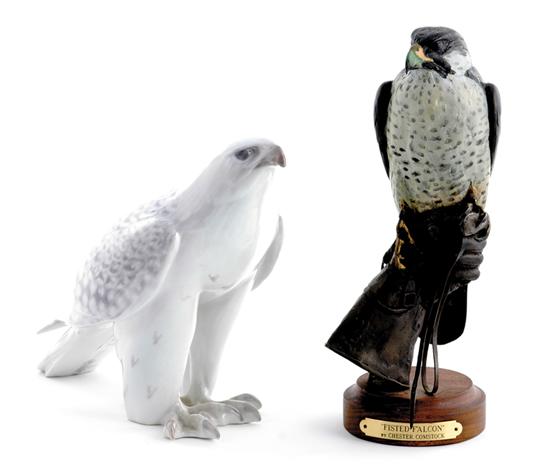 Appraisal: Chester Comstock Colorado th century FISTED FALCON figure of falcon