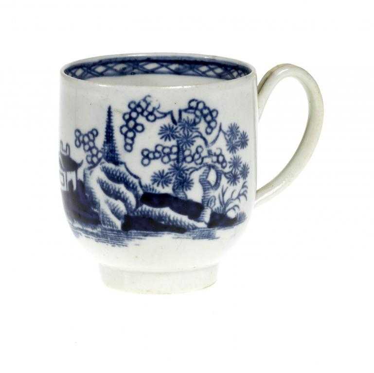 Appraisal: A DERBY COFFEE CUP with slightly rounded sides painted in