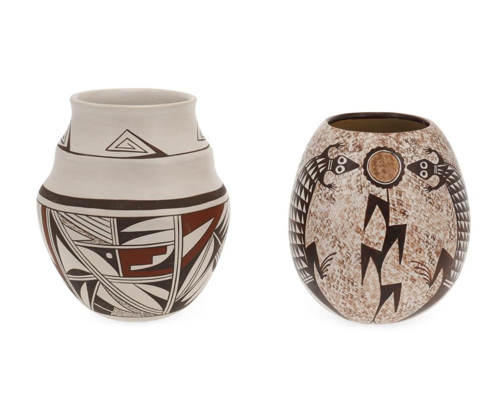 Appraisal: Two Hopi pottery vessels Two works A Joy Navasie Second