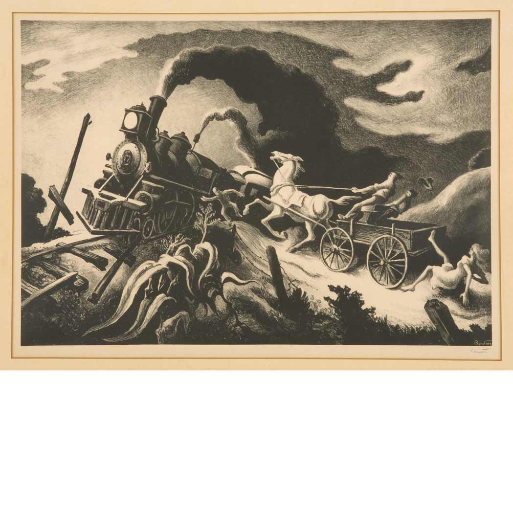 Appraisal: Thomas Hart Benton - WRECK OF THE OL' FATH Lithograph