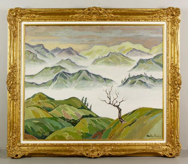 Appraisal: A - Martin-Ferrieres Mountain Landscape O C Jacques Martin-Ferrieres French