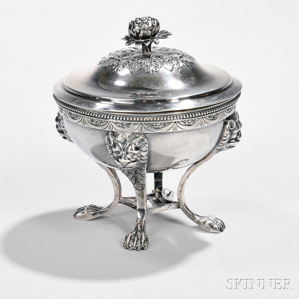 Appraisal: French Silver Covered Dish late th early th century maker's