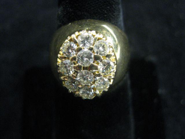 Appraisal: Diamond Ring fine cluster of round diamonds totaling carats in