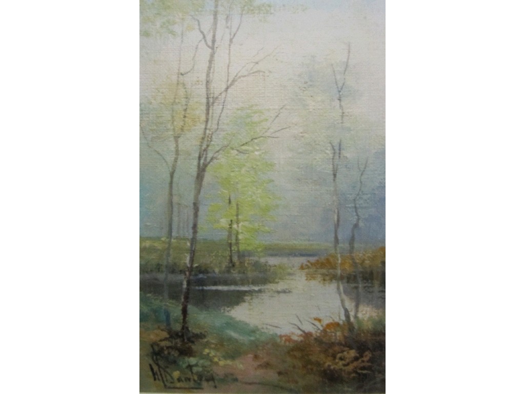 Appraisal: WE STANLEY Oil on board 'The Bird Sanctuary Hyde Park'