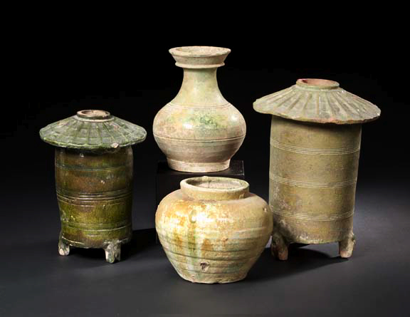 Appraisal: Chinese Tomb Model of a Grain Silo Han Dynasty B