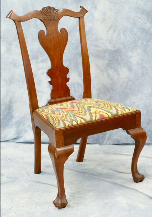 Appraisal: Bench made Philadelphia Queen Anne style trifid foot side chair