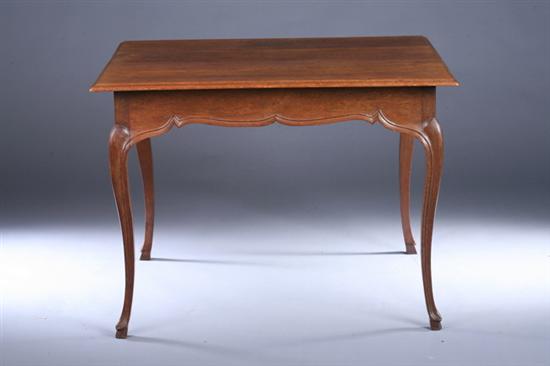 Appraisal: CONTINENTAL ROCOCO STYLE PROVINCIAL FRUITWOOD TABLE th century Rectangular top