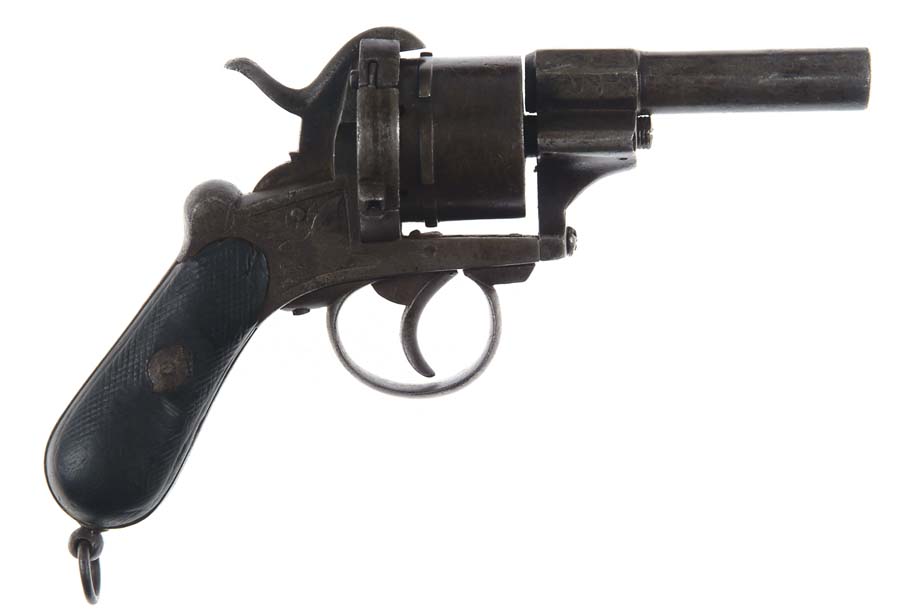 Appraisal: PIN FIRE REVOLVER WITH HISTORY NVSN Cal mm - part