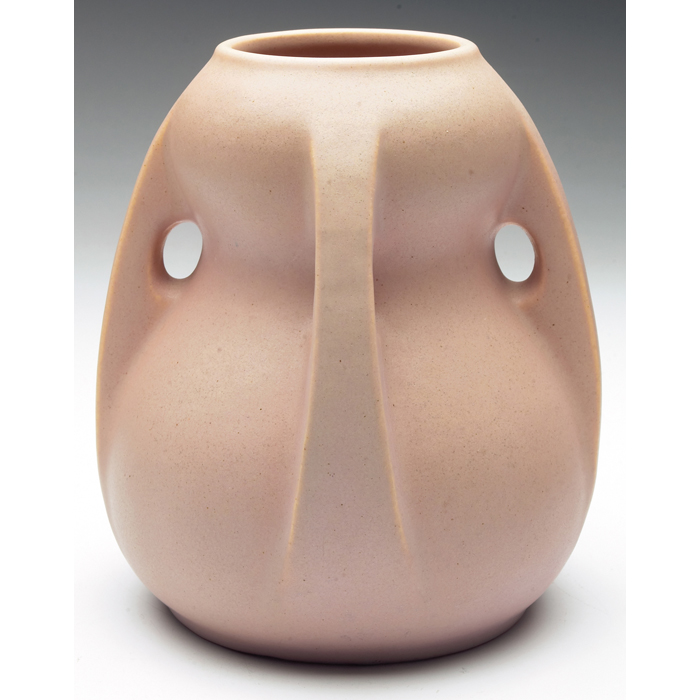 Appraisal: Unusual Teco vase designed by W B Mundie four buttress