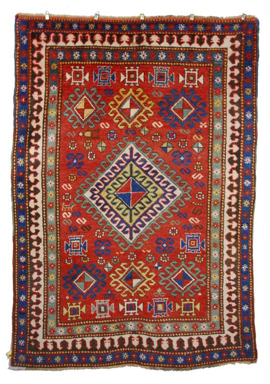 Appraisal: BORJALOU KAZAK RUG Caucasus late th century feet inches x