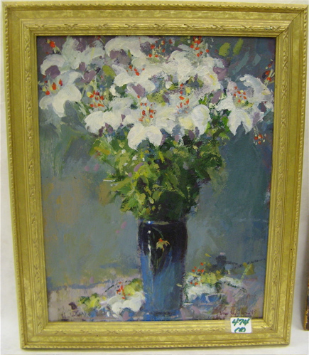 Appraisal: VAN WALDEN TWO OILS ON MASONITE California th century Both