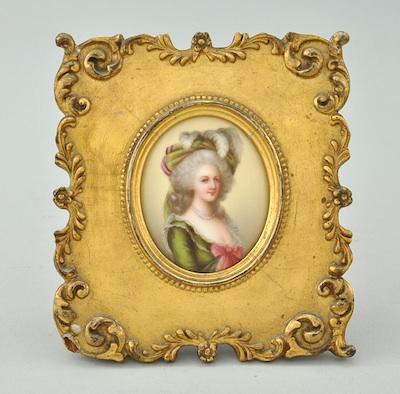 Appraisal: A Hand Painted Porcelain Miniature Portrait Plaque of Marie Antoinette