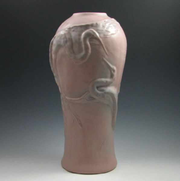 Appraisal: Van Briggle Egret Vase marked by hand Van Briggle Colo