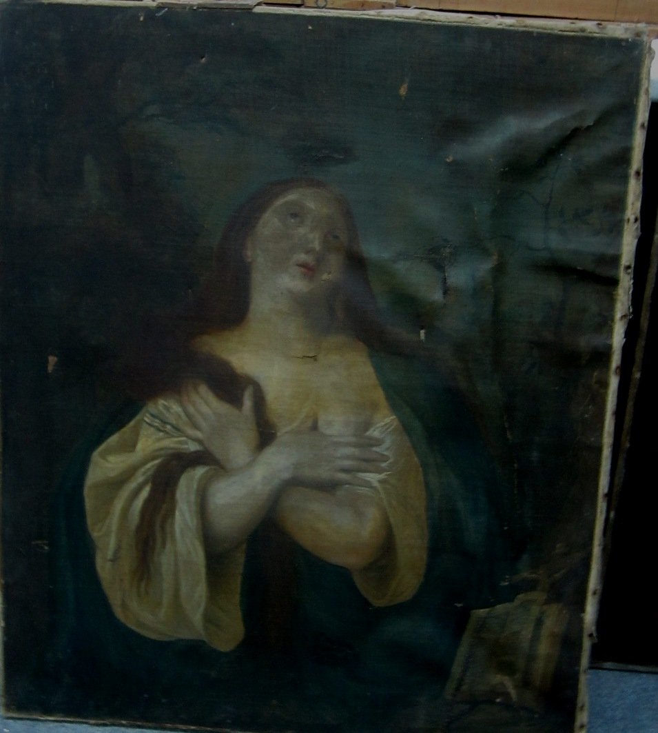 Appraisal: th Century English School The Penitent Magdalen half length with