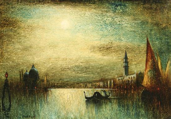 Appraisal: George Henry Bogert American - Venice at Night Signed Geo