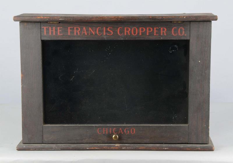 Appraisal: Francis Cropper Co Wood Display Case Display case with glass