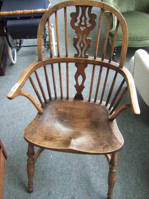 Appraisal: An oak ash and beech Windsor chair of late George