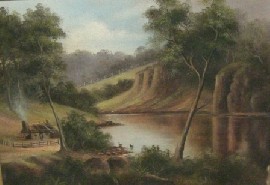 Appraisal: Charles Young - Warragamba River NSW oil on canvas x