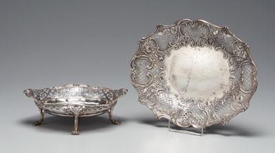 Appraisal: Gorham sterling bowl and tray both with openwork and scroll